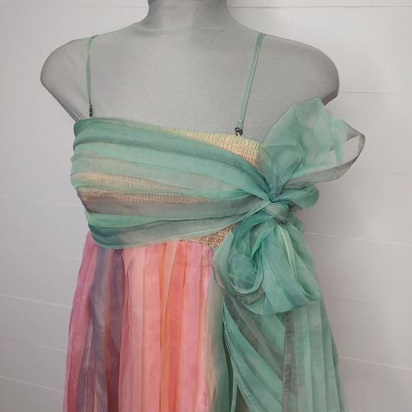 Free People In Rainbows mini dress L - Picture 5 of 13